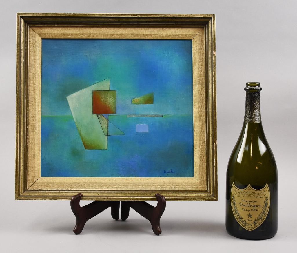 Walker Signed Abstract Geometric Painting - 5