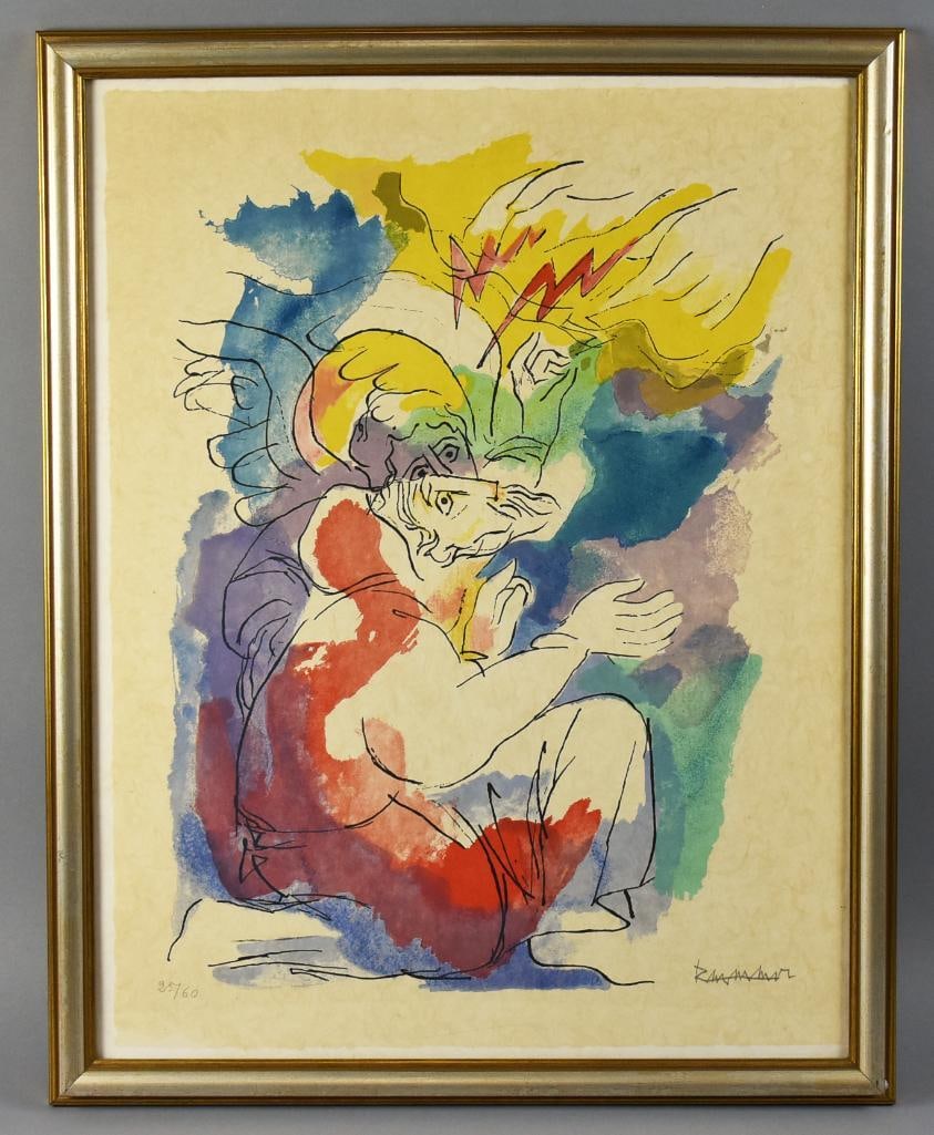 Abraham Rattner (1893-1978) Moses & the Burning Bush Ltd Ed (1 of 6)