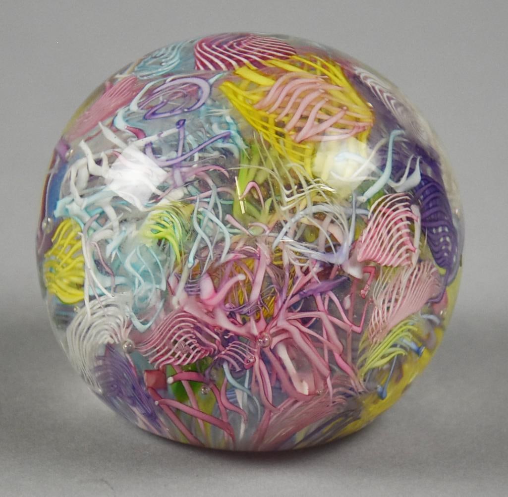 Murano Art Glass Latticino Paperweight (1 of 6)