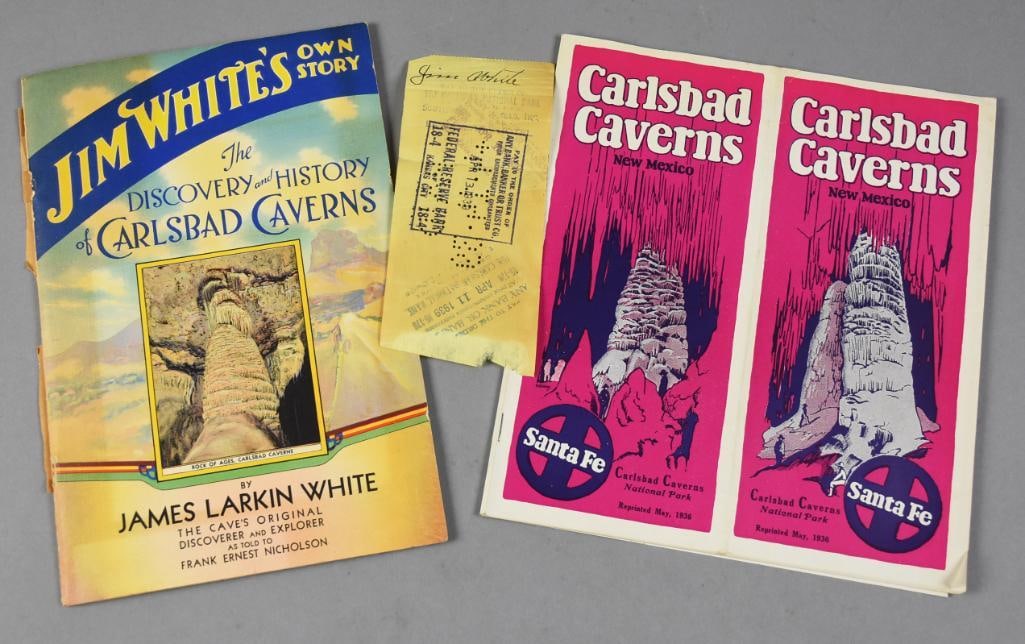 James White Santa Fe Carlsbad Cavern Brochures, Canceled Check (1 of 7)