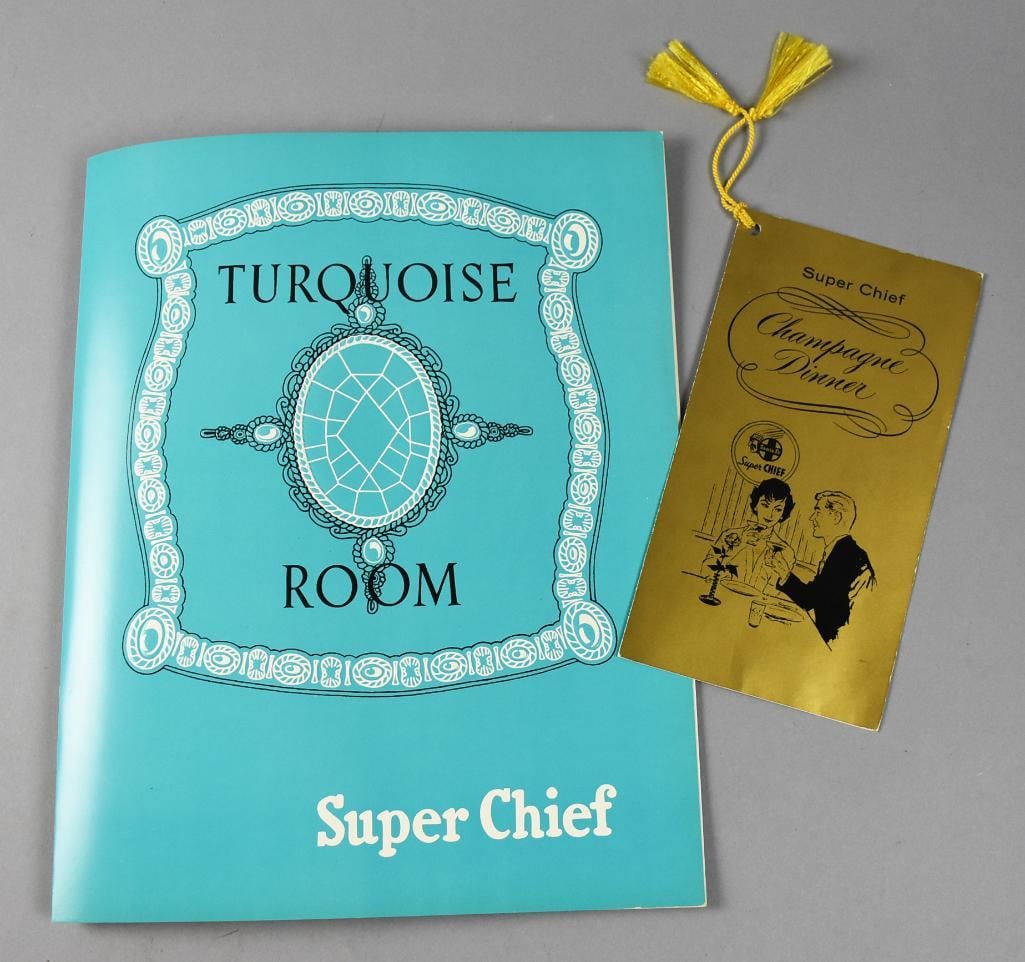 Santa Fe Super Chief Turquoise Room and Champagne Menus (1 of 3)