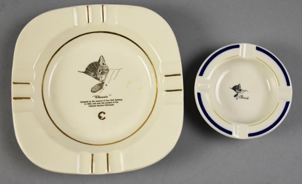 Chesapeake & Ohio Railroad Syracuse China Chessie Ashtrays (1 of 4)