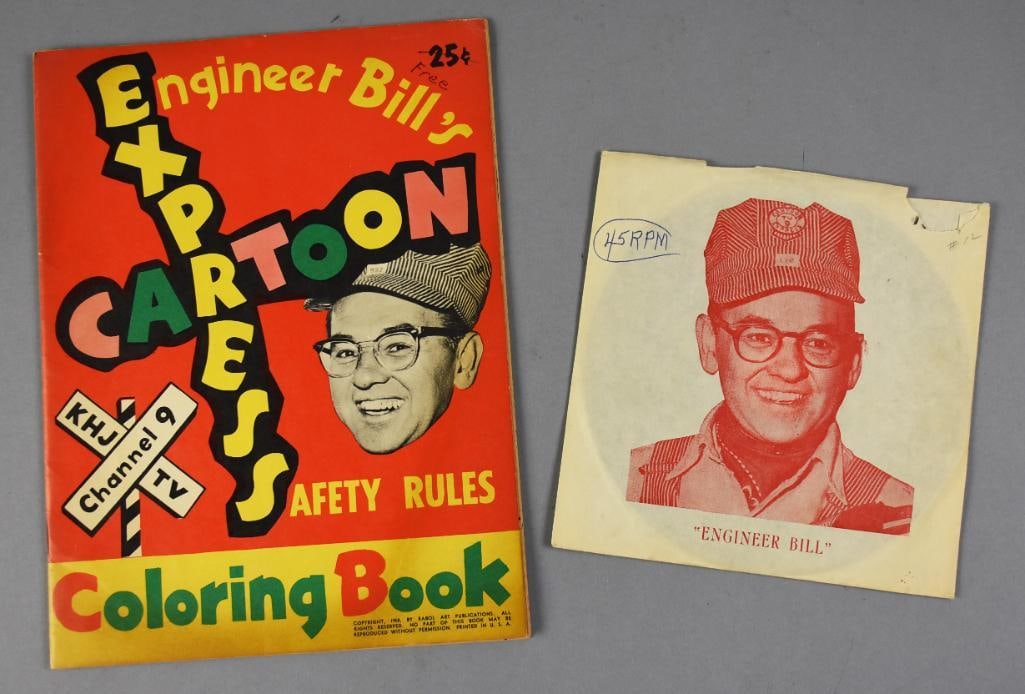 Vintage Engineer Bill Cartoon Express Coloring Book & Record (1 of 5)
