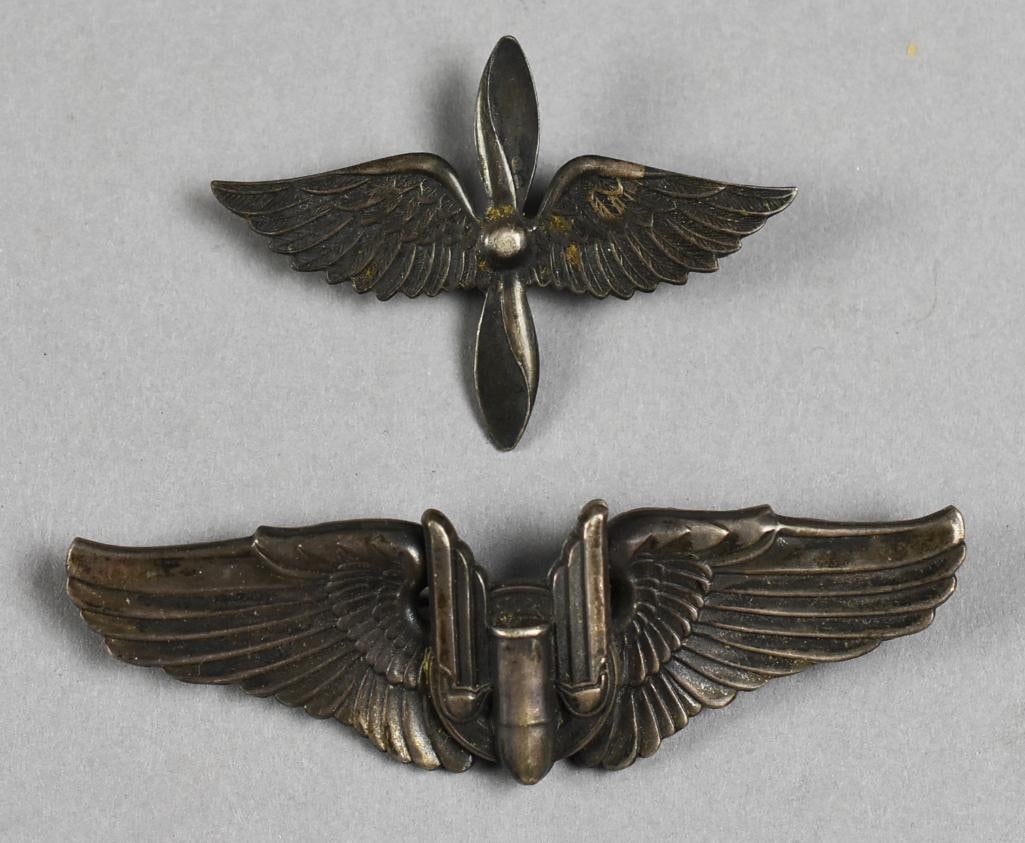 Vintage WWII Sterling Army Air Corps & Air Force Pins (1 of 4)