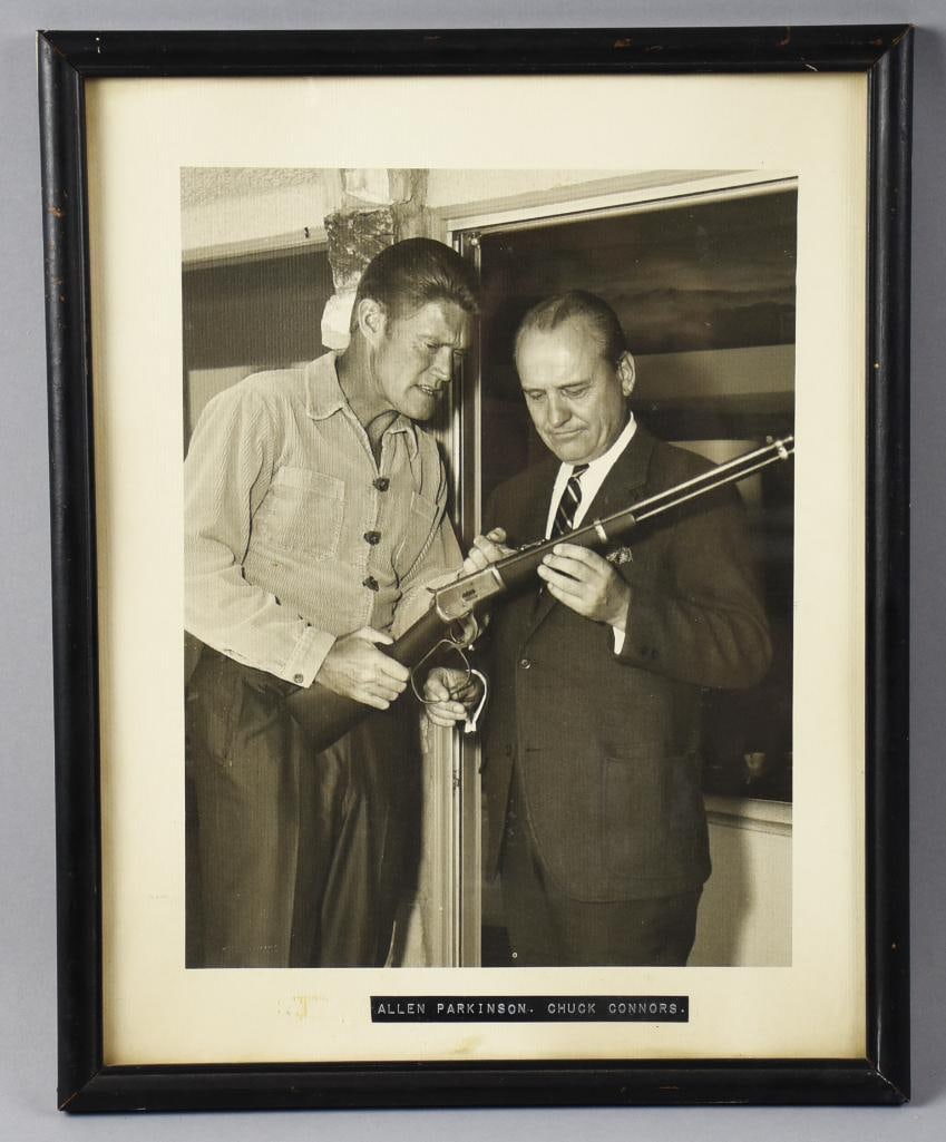 Chuck Connors, The Rifleman & Allen Parkinson B&W Photo (1 of 4)