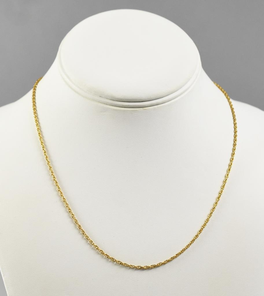 Vintage Italian 14K Yellow Gold Rope Chain (1 of 3)