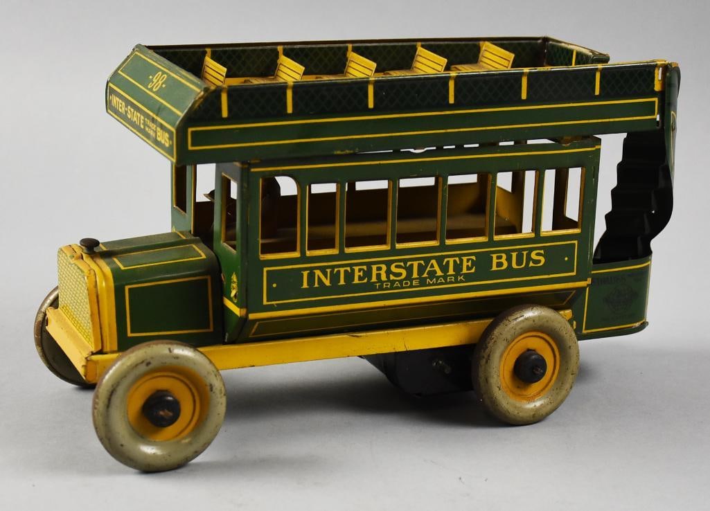 c1930 Ferdinand Strauss Interstate Bus, Windup, WORKS - 2