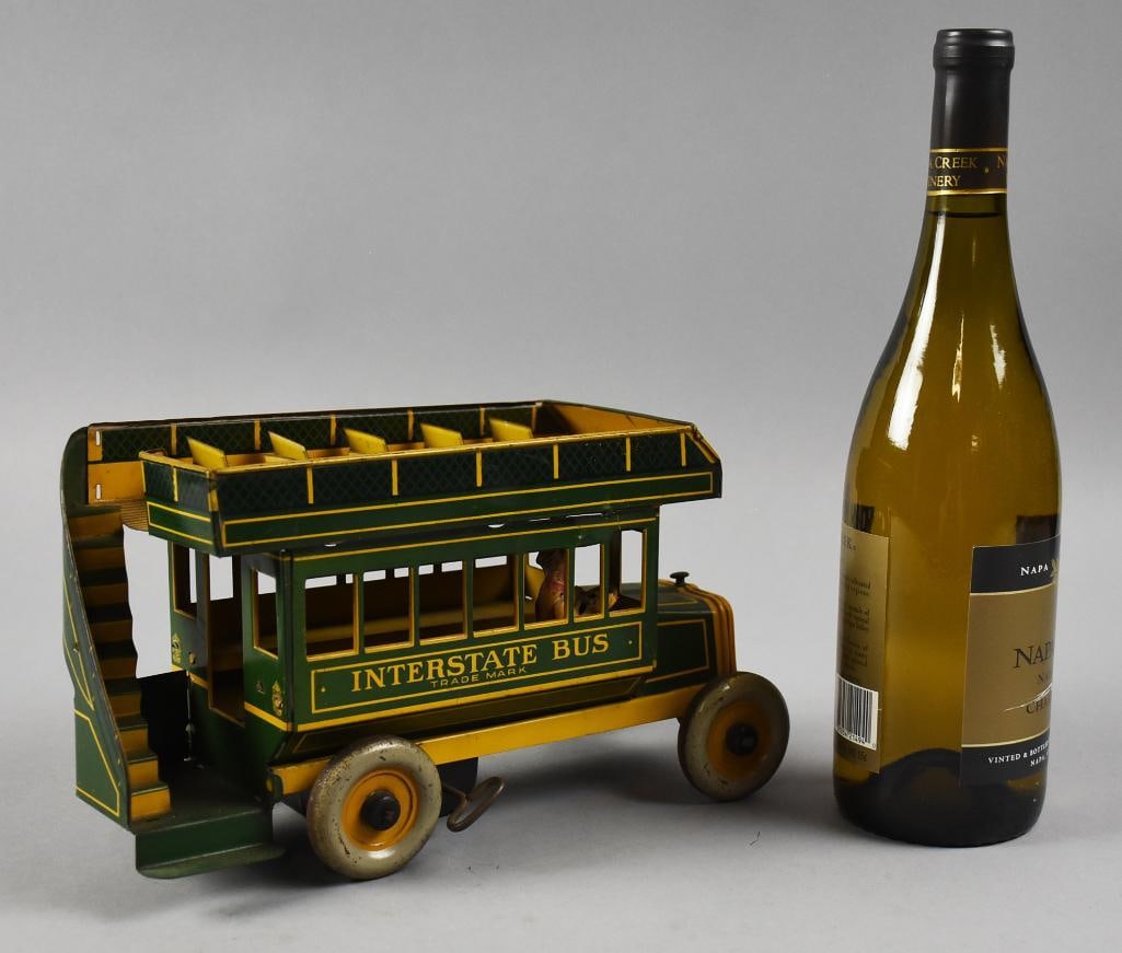 c1930 Ferdinand Strauss Interstate Bus, Windup, WORKS - 9