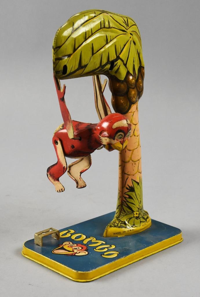 c1950 Unique Art Bombo the Monk Tin Wind-Up Toy (1 of 5)