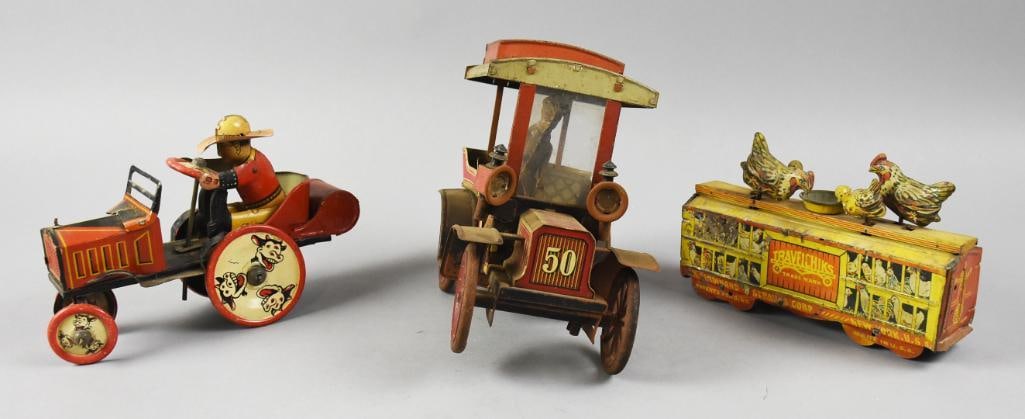 Antique & Vintage German & USA Tin Litho Windup Toys (1 of 7)