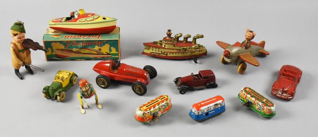 Antique and Vintage Tin & More German, Japanese Toy Lot (1 of 8)