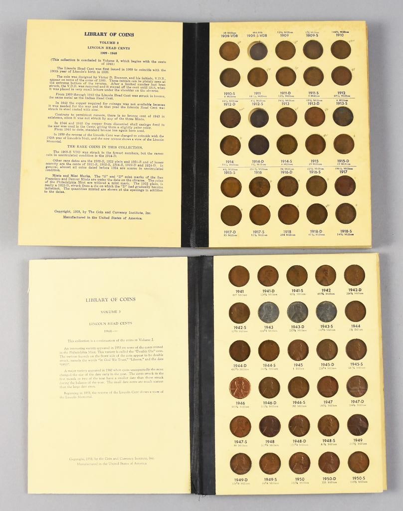 Library of Coins Lincoln Cents Pt. 1 & Pt 2: Both of these books are almost full with just a couple missing coins.
