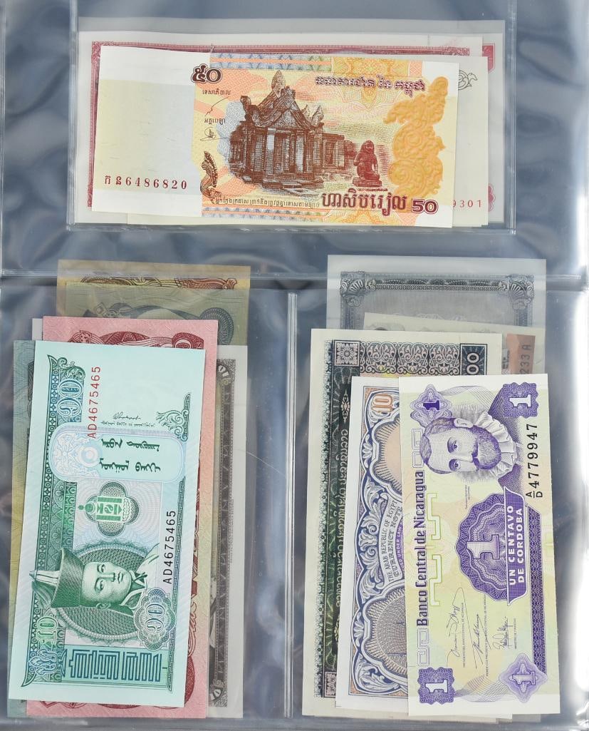 Foreign Currency, Three Ring Binder Full - 10