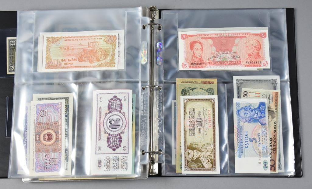 Foreign Currency, Three Ring Binder Full - 11