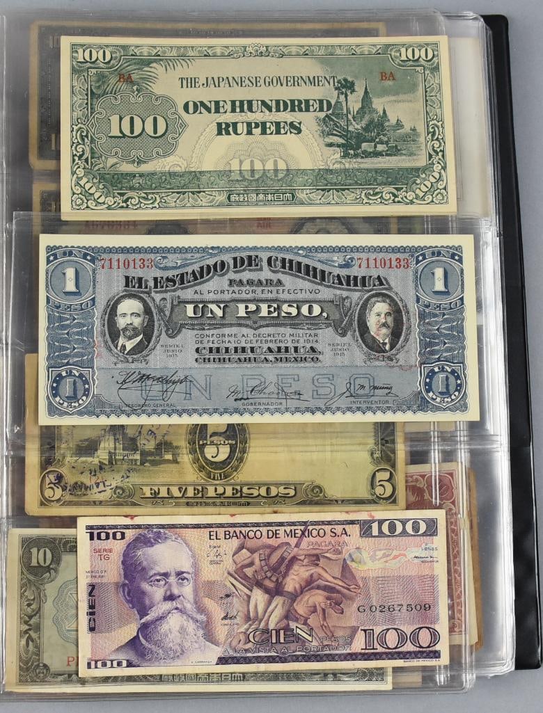 Foreign Currency, Three Ring Binder Full - 3