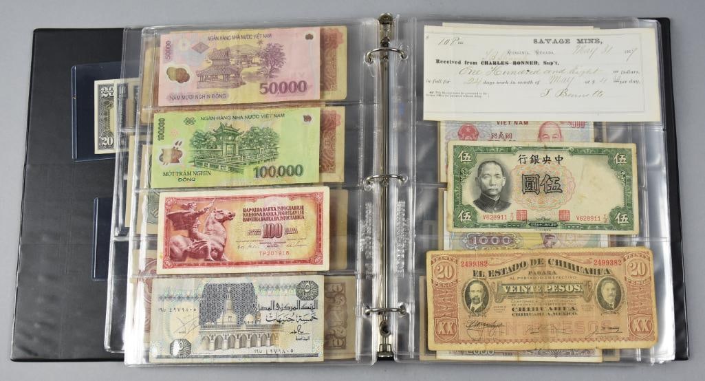 Foreign Currency, Three Ring Binder Full - 5