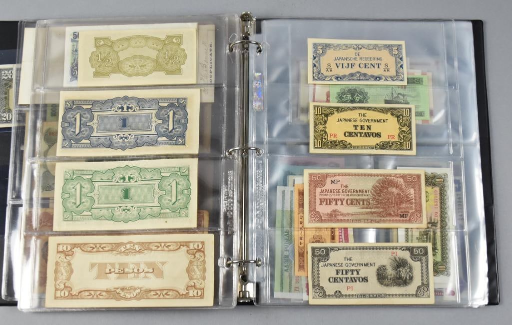 Foreign Currency, Three Ring Binder Full - 6