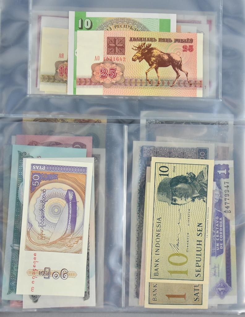 Foreign Currency, Three Ring Binder Full - 8