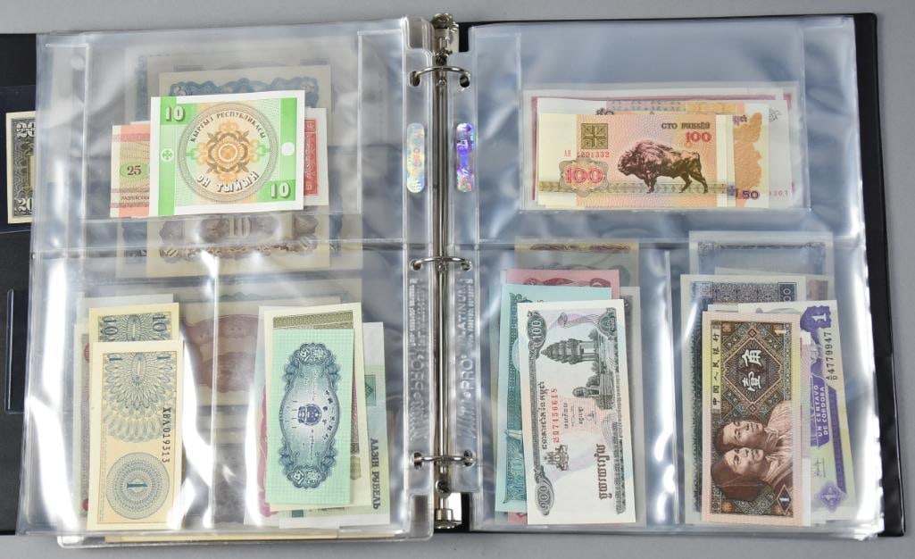 Foreign Currency, Three Ring Binder Full - 9