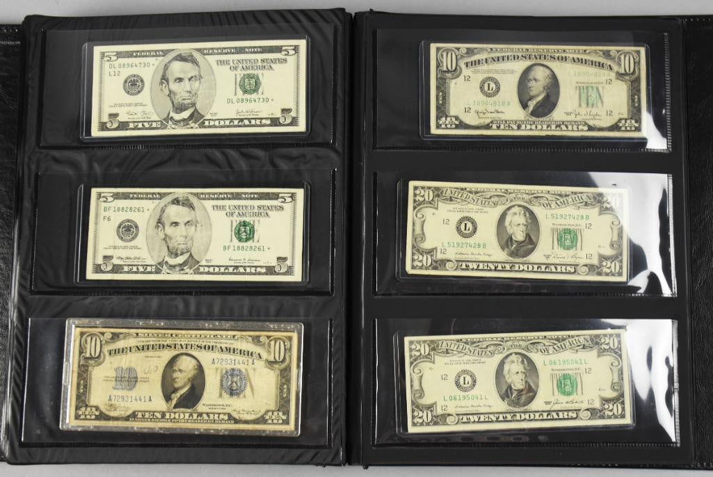 Currency Album, Filled Vintage to Contemporary US Currency - 10