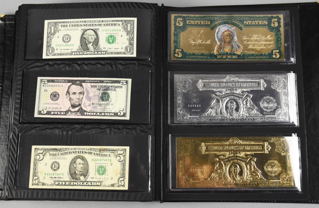 Currency Album, Filled Vintage to Contemporary US Currency - 13