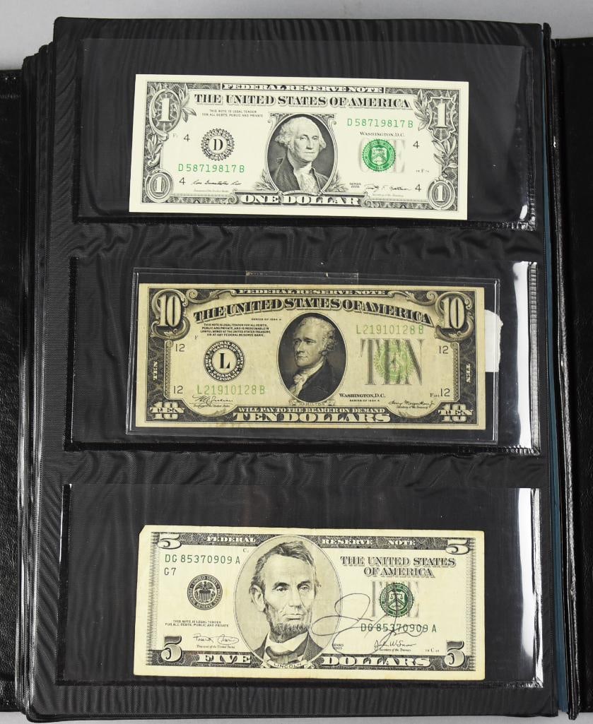 Currency Album, Filled Vintage to Contemporary US Currency - 14