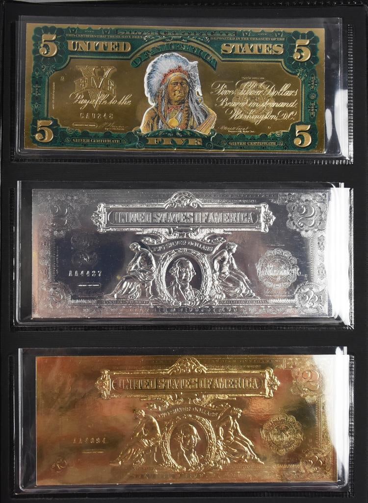 Currency Album, Filled Vintage to Contemporary US Currency - 15