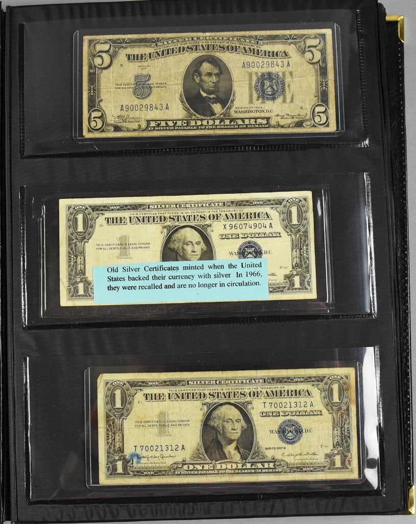 Currency Album, Filled Vintage to Contemporary US Currency (1 of 15)