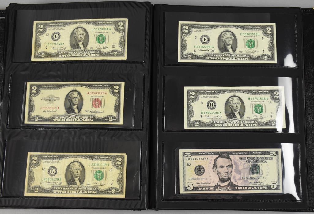 Currency Album, Filled Vintage to Contemporary US Currency - 8