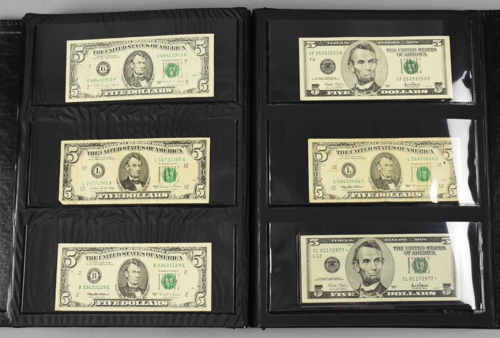 Currency Album, Filled Vintage to Contemporary US Currency - 9