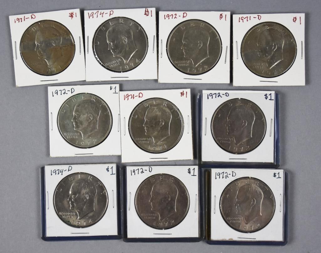 (21) 1970s Eisenhower Half Dollars - 3