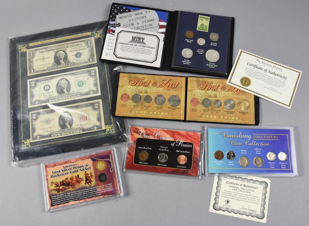 Vintage United States Coins and Currency Assortment (1 of 7)