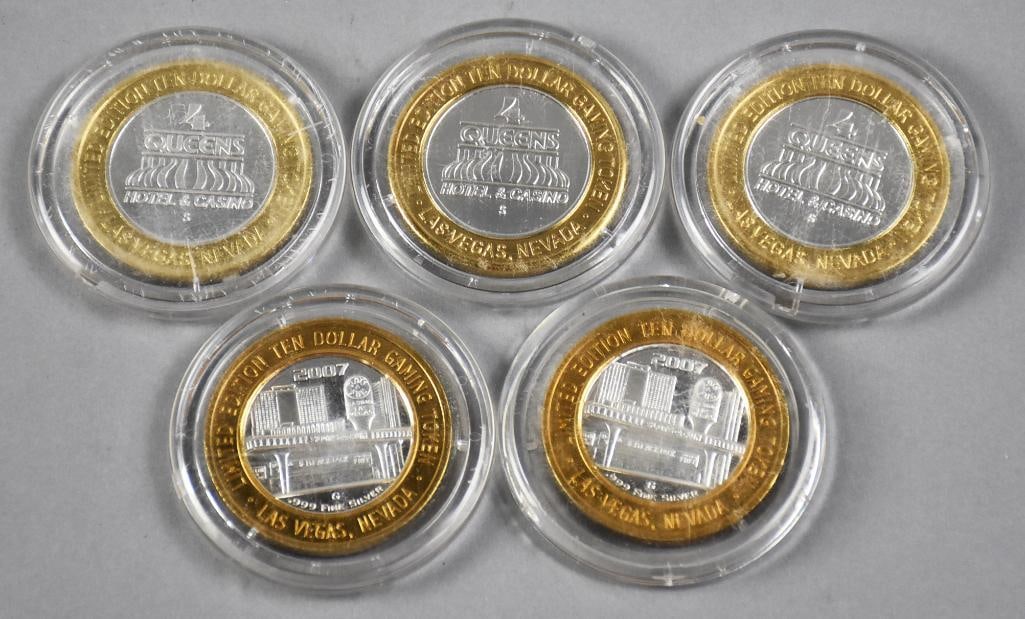 .999 Silver Strike Casino $10 Gaming Tokens Ltd. Ed. (1 of 5)