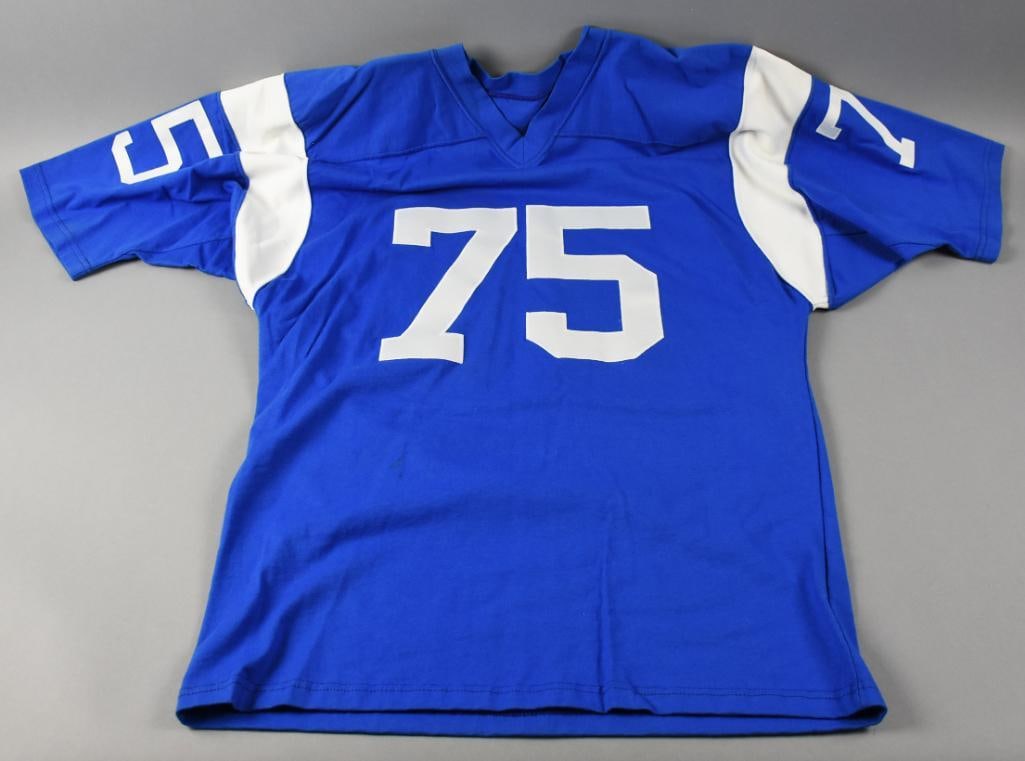 Deacon Jones Signed Throwback Jersey with COA - 8