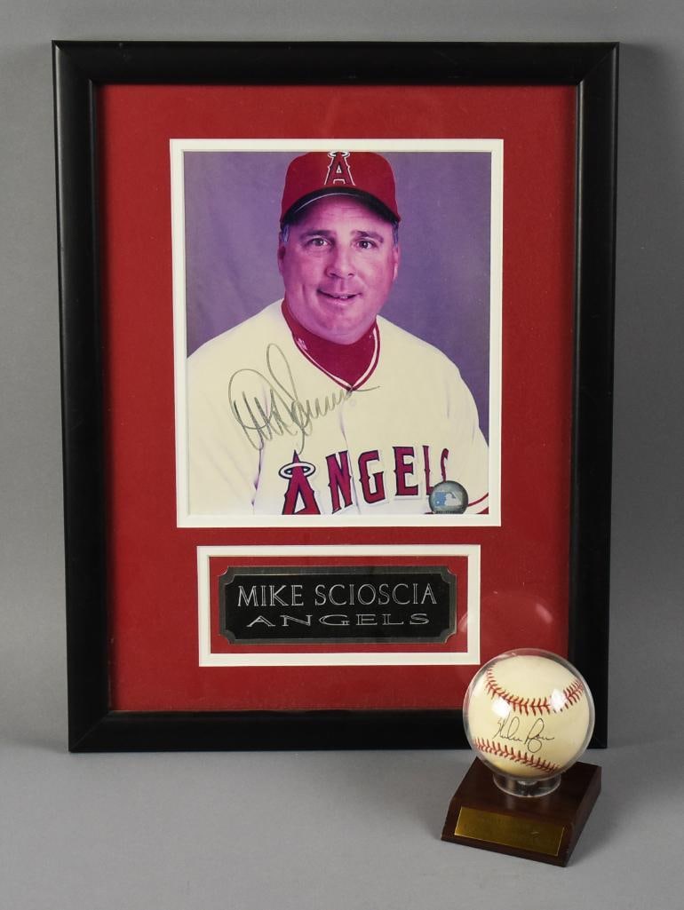 Signed Mike Scioscia & Nolan Ryan Baseball Memorabilia - COA (1 of 6)