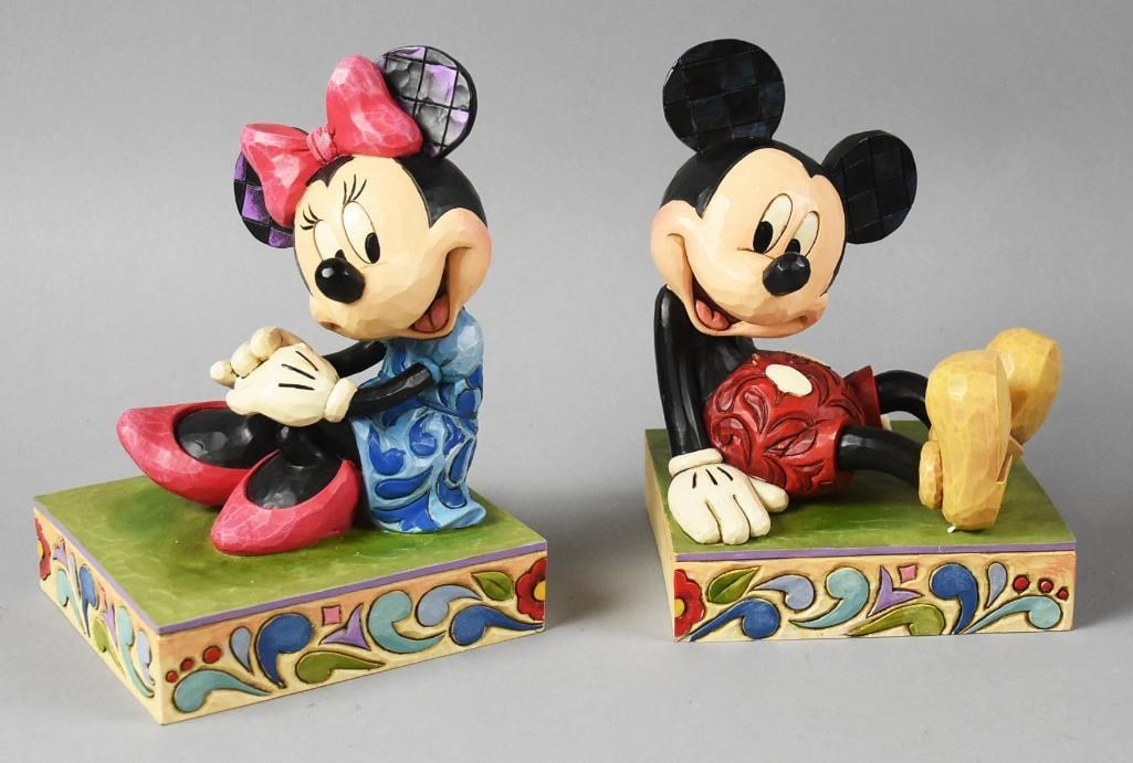 Enesco Disney Traditions Mickey & Minnie Bookends MIB NOS (1 of 6)