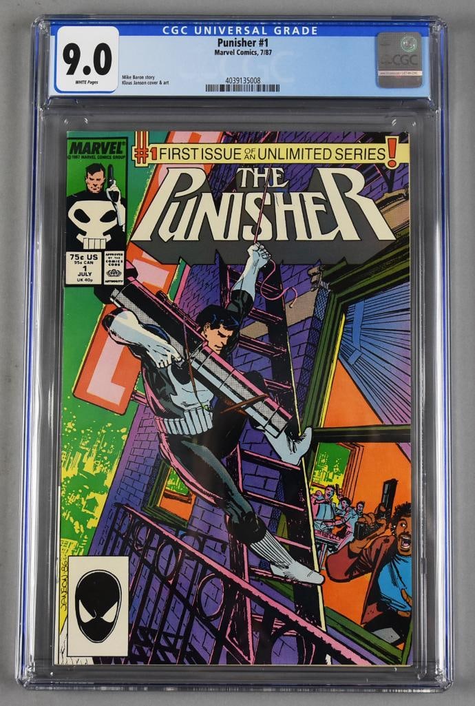 1987 Marvel Comics Punisher #1 Comic, CGC Graded 9.0 (1 of 3)