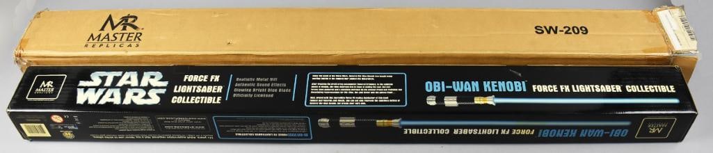 Master Replicas Star Wars Obi Wan Force FX Lightsaber MIB NOS: Cool Obi-Wan Kenobi Force FX Lightsaber from Master Replicas. Star Wars collectible comes in the original box with original factory shipping box.?