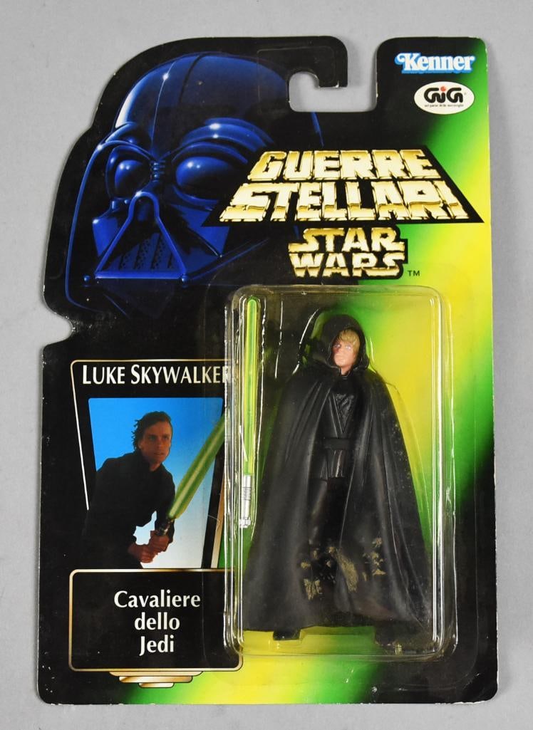 1996 Italian Tonka Star Wars Luke Skywalker MOC NOS: Very cool Tonka Corporation Luke Skywalker action figure from Italy. It is Guerre Stellari aka Star Wars from 1996.
