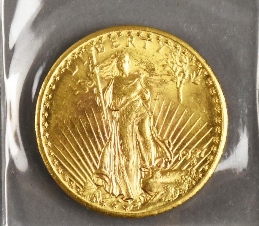 1927 Gold US $20 Saint-Gaudens Coin (1 of 3)