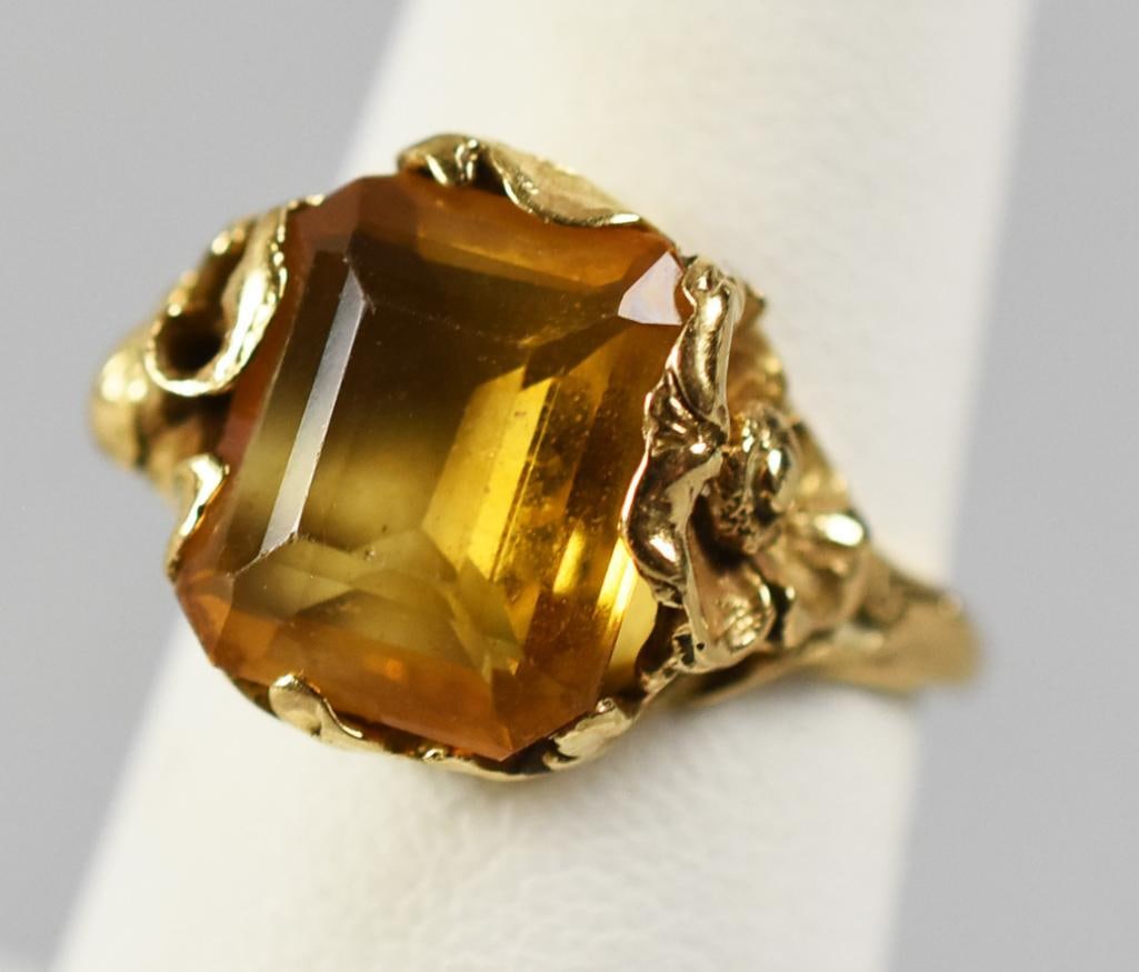 Vintage 14K Yellow Gold Citrine Ring (1 of 8)