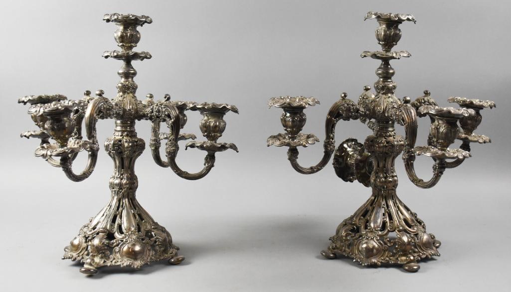 Antique Reed & Barton 900 Silver Renaissance Candelabra (1 of 13)