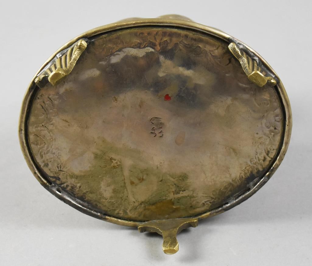 c1910 Moroccan Silver Plate Brass Tea Caddy - 7