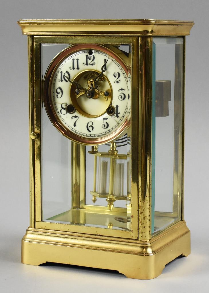 Antique Waterbury Clock Co. Regulator Mantle Clock (1 of 12)
