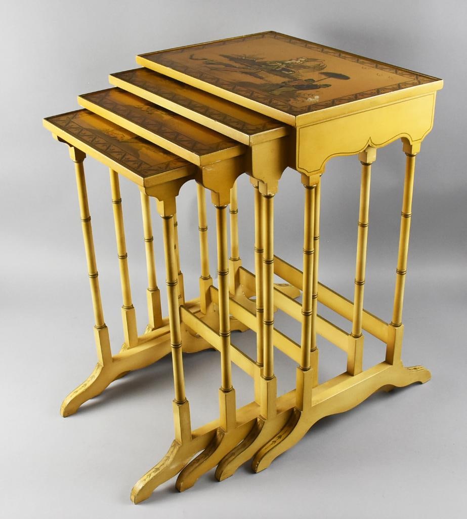 Vintage Chinoiserie Nesting Tables, Set of Four (1 of 16)
