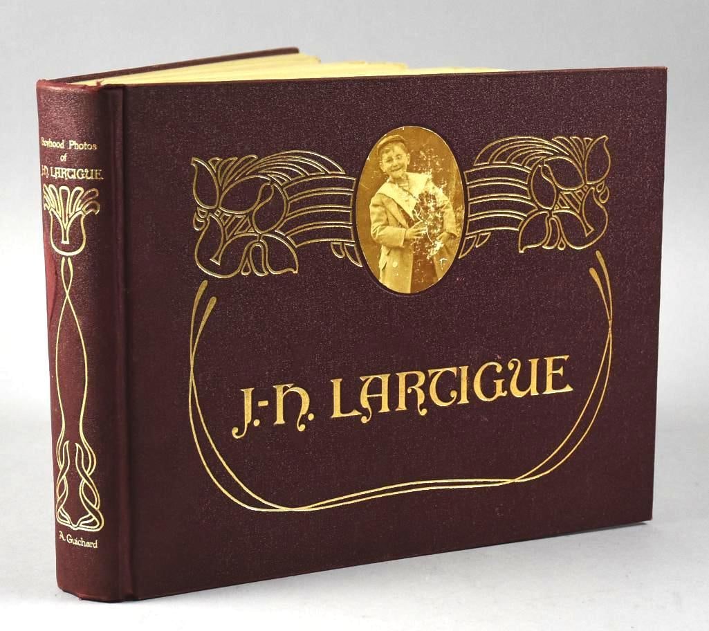 Jacques-Henri Lartigue JN Lartigue Boyhood Photos Family Album: This is a very cool book published by Ami Guichard. It is called Boyhood Photos of J.N. Lartigue Family Album of a Gilded Age. Leather bound hard back book is filled with photos and memories for Frenc