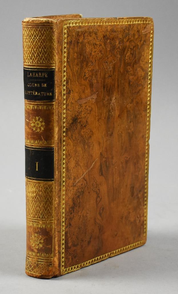 Lycee ou Cour de Litterature, Author Signed Jean F. la Harpe: This wonderful antique book was originally written by playwright and literary critic Jean Francois la Harpe (1739-1803). This book was considered his main body of work, although many books preceded it