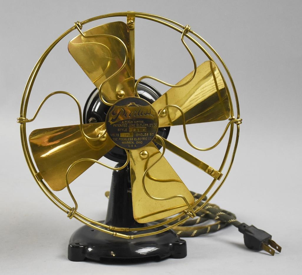 c1910 Peerless Electric Co Fan. AC Motor, Restored (1 of 8)
