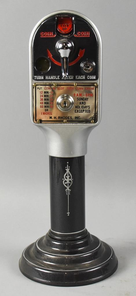Vintage MH Rhodes Inc. Parking Meter, Restored w/ Key (1 of 11)