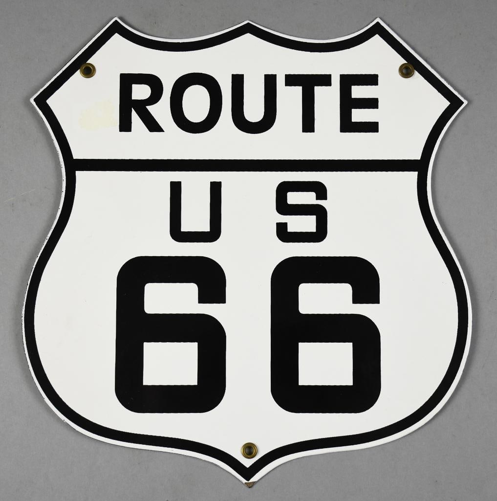 Vintage Route 66 Porcelain Highway Sign (1 of 5)